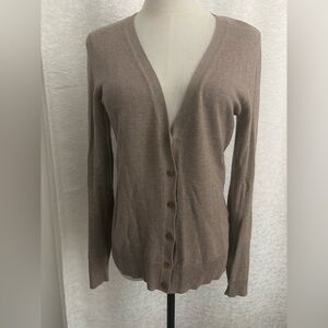 New York & Company Taupe Cardigan Sweater